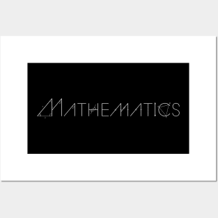 Mathematics - 2D Geometry (white text) Posters and Art